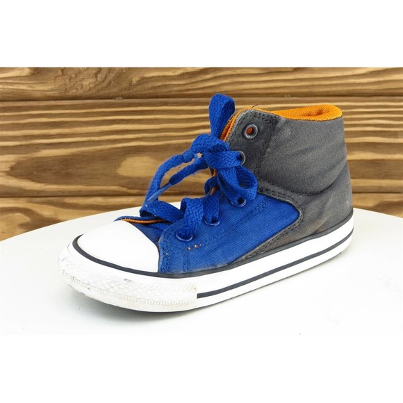 Converse all Star Toddler Boys‎ 9 Medium Gray high top Fabric 754407f - Picture 1 of 5